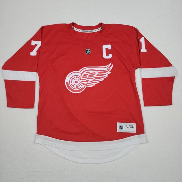 NHL Tops - Dylan Larkin Detroit Red Wings Jersey Womens L XL Red NHL Hockey #71 Captain